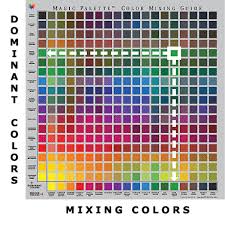 99 Color Mixing Chart Acrylic Paint Split Primary Color