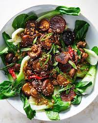 Glazed Shiitakes With Bok Choy Whattocook When You Crave Something Saucy And Meat Free To Serve Over A Giant Pile Of Rice Rec Nyt Cooking Meat Free Recipes