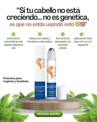 Con RENAVÉ™ Roll-On estimulas el crecimiento directamente desde la raíz. ✔️  Activa los folículos capilares ✔️ Reduce la caída desde los primeros usos  ✔️ Promueve cabello más fuerte y grueso ✔️ Aplicación