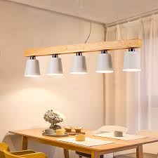 Nordic Creative Dining Table Lamp Three Five E27 Study Bar Balcony Chandelier Wooden Wood Dining Restaurant Chandelier Light Pendant Lights Aliexpress