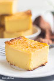 Brush some oil or butter in a baking pan. Easiest Cassava Cake Ever Simply Bakings