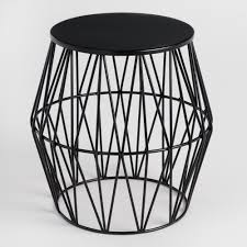 Black Octavia Faceted Outdoor Patio Stool By World Market Furnitureworld Outdoor Stools Outdoor Accent Table Accent Chair Set