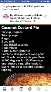 Bisquick Coconut Custard Pie Pin By Linda Platukas On Sweet Tooth Coconut Custard Pie Sweet Tooth Coconut Custard
