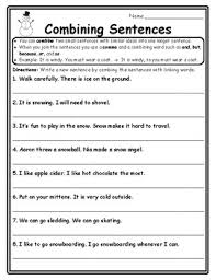 Our large collection of ela worksheets are a great study tool for all ages. Conjunctions Combining Sentences Winter Grammar Winter Conjunctions Worksheet