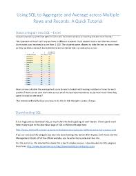 The secret to doing relationships right! Pdf Averaging And Aggregating Data With Multiple Records In Sql A Quick Tutorial Stacy Shaw Academia Edu