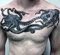 Octopus tattoo designs & their meaning. 40 Octopus Skull Tattoo Designs For Men Oceanic Ink Ideas