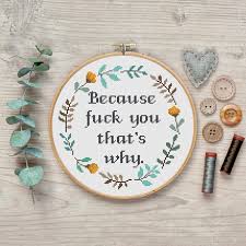 Check spelling or type a new query. Inappropriate And Funny Cross Stitch Patterns Sew What Alicia