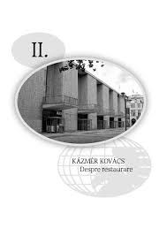 Desi exista in literatura de specialitate studii referitoare la istoria arhitecturii, a structurilor spatiale sau plasticii decorative ale edificiilor monument istoric, pana in. Pdf Despre Restaurare Kazmer Kovacs Academia Edu