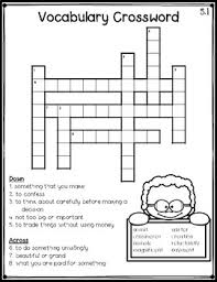 Children are not born with the ability to make responsible decisions, but it is learned over time and involves making mistakes and learning from them. Wonders 3rd Grade Vocabulary Crossword Puzzles Unit 5 By Busybeeingradethree