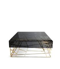 Buy malabar storage coffee table at urban ladder. Kenzo Center Table By Malabar Coffee Table Smoked Glass Gold Metal K B London