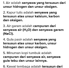 Demikian semoga bermanfaat dan salam media pendidikan. Zat Penyusun Dari Kapur Tulis Air Garam Gula Pasir Dengan Teh Gula Pasir Dengan Kopi Kawat Brainly Co Id