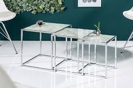 Couchtisch in marmoroptik √ tischplatte mdf √ metallbeine in schwarz √ jetzt günstig online entdecken! Beistelltisch 3er Set In Marmoroptik Riess Ambiente De