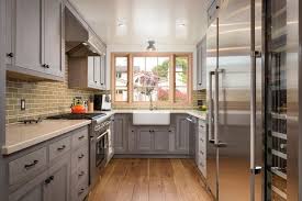 Design ideas for a small contemporary galley separate kitchen in gold coast tweed with stainless steel appliances with island flat panel cabinets white cabinets small southwest galley brick floor and wood ceiling kitchen photo in phoenix with an undermount sink shaker cabinets dark wood cabinets quartz. 23 Small Galley Kitchens Design Ideas Designing Idea