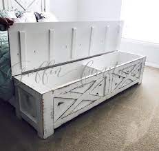 Acme furniture 96682 charla bench, beige & oak, one size. Wood Bed Frame With Storage Bench For Footboard In King California King Queen And Full Size White Bed Frame With Storage Rustic Bed Frame Wood Bed Frame