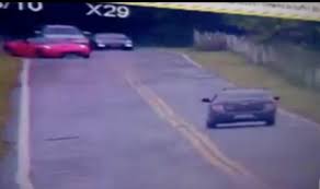 The ferrari driver is accused of excessive speed and sudden swerving. Moment Gleaming Ferrari Plunges Into River After Driver Loses Control World News Express Co Uk