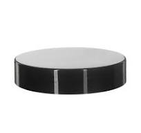 68mm 68-400 Black Plastic Smooth Plain Screw Cap with Liner
