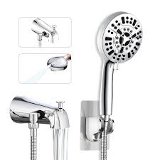 Metal Tub Spout with Diverter,10 Settings Hand Held Shower,Bathtub Faucet  with Shower Sprayer Chrome - Amazon.com