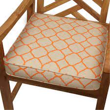 Use a pencil to trace around the chair seat. Kokomo Teak Dining Chair Cushion With Geometric Sunbrella Fabric Overstock 16535075
