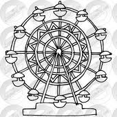 Black And White Wheels Clipart Ferris Wheel Drawing Ferris Wheel Outline Color Wheel Projects Ferris Wheel Doodle Inspiration