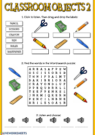 Classroom Objects 2 Interactive Worksheet In 2020 Classroom Language Language Worksheets Classroom Learning