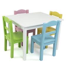 Humble Crew Kids Wood Table And 4 Chairs Set Multiple Colors Walmart Com Kids Table Chair Set White Kids Table Kids Table And Chairs