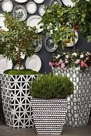Madison Planters In Black And White White Planters Madison Planter Outdoor Pots