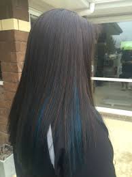 Peekaboo Blue Highlights Hair Color Streaks Hair Color Highlights Hair Highlights