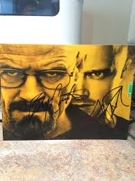 Genuine Double Two Autographs from Breaking Bad- Bryan Cranston and Aaron  Paul