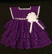 Crochet Baby Dress Purple Dress For A Baby Girl Gift Set For Etsy Tig Isleri Tig Desenleri Orgu