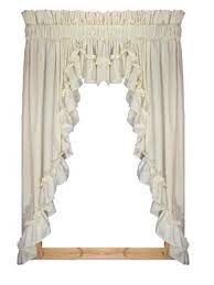 Adorable Stephanie 3 Piece Ruffled Swag Swag Curtains Country Style Curtains Ruffle Curtains