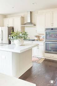 Wood kitchen countertops, or butcher block countertops, add rustic warmth to any kitchen and are perfect for kitchen islands. Kitchen Island Decor 6 Easy Styling Tips Kelley Nan