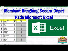 Tutorialchannel Membuat Ranking Secara Cepat Pada Microsoft Excel Rumus Ranking Tutorial Excel Youtube