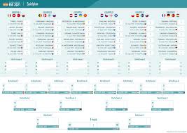Uefa.com ist die offizielle website der uefa, der union der europäischen fußballverbände, dem dachverband des fußballs in europa. Em Spielplan 2021 Chronologisch Datum Uhrzeit Em 2020