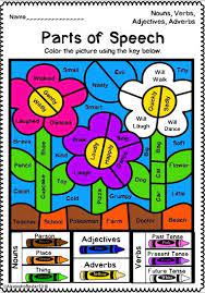You can then print the pdf. Parts Of Speech Color By Code Grammar Worksheets Parts Of Speech Fun Grammar Activities Part Of Speech Noun