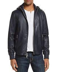 Michael Kors Nappa Hooded Leather Jacket Men Bloomingdale S Leather Jacket With Hood Leather Jacket Mens Jackets