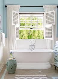Window treatment ideas to inspire you to find the perfect window treatments for your custom bay, garden or arched windows. 20 Bathroom Window Treatment Ideas To Dress Up Your Space Better Homes Gardens