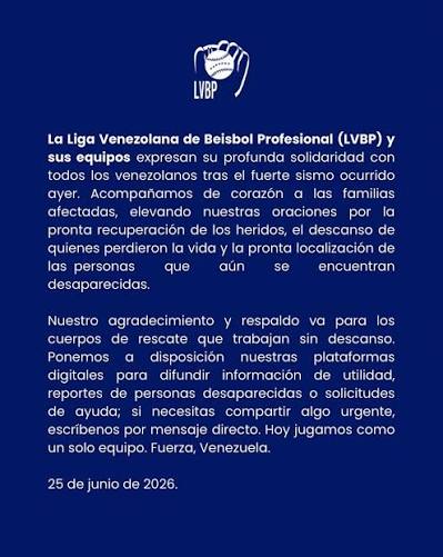 Pronunciamientos de las diferentes autoridades del béisbol caribeño y de  Grandes Ligas. ⚾🇻🇪 #MLB #LVBP #LMB #LIDOM #LBPRC