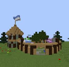 Medieval fantasy town hall grabcraft your number one source for minecraft. Medieval Trading Post Blueprints For Minecraft Houses Castles Towers And More Grabcraft