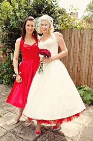 A 50 S Halterneck Wedding Dress For A Very British London Wedding Rockabilly Wedding Dresses Tea Length Wedding Dress Retro Wedding Dresses