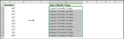 How many months equal 160 days? How To Convert Numbers To Year Month Day Or Date In Excel