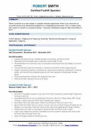 Is it possible to get forklift certified free? Certified Forklift Operator Resume Samples Qwikresume