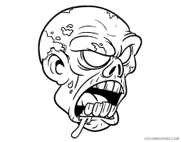 Our printable sheets for coloring in are ideal to brighten your . Scary Coloring Pages Zombie Face Coloring4free Coloring4free Com