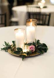 Diy Wedding Centerpieces Ideas On A Budget Cake Table Decoration Simple Centerpie Candle Wedding Centerpieces Simple Wedding Centerpieces Wedding Decor Elegant
