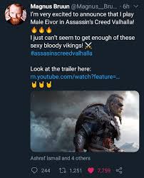 Magnus Bruun The Last Kingdom Is The Voice Actor Of Eivor In Assassin S Creed Valhalla Xboxseriesx