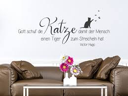Und an welchem tag schuf gott das virus? Wandtattoo Gott Schuf Die Katze Damit Der Mensch Klebeheld