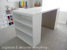 Make Your Own Diy Craft Table Using Inexpensive Pieces Home Diy Craft Table Craft Room Office
