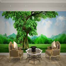 Lihat ide lainnya tentang pemandangan, fotografi, fotografi alam. Wallpaper Pemandangan Alam 3d Nature Natural Landscape Green Room Living Room Wall Property Furniture Tree Wallpaper 1827100 Wallpaperkiss