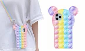 They are awesome for a long car rides or when i'm anxious at school! Up To 57 Off Bear Push And Pop Fidget Phone Case With Strap For Iphone Groupon