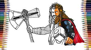 Thor the avengers coloring pages. Fat Thor Coloring Pages Thor Endgame Ncs Throne Nobody Draw It Too Tutorial Youtube