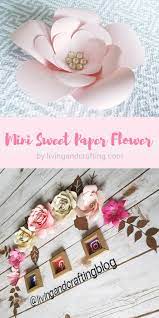 This is a classic paper rose printable template with lots of layers. Diy Mini Sweet Paper Flower With Free Template Living And Crafting